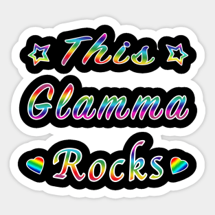 This Glamma Rocks Matriarch Hottie Funny Gift. Sticker